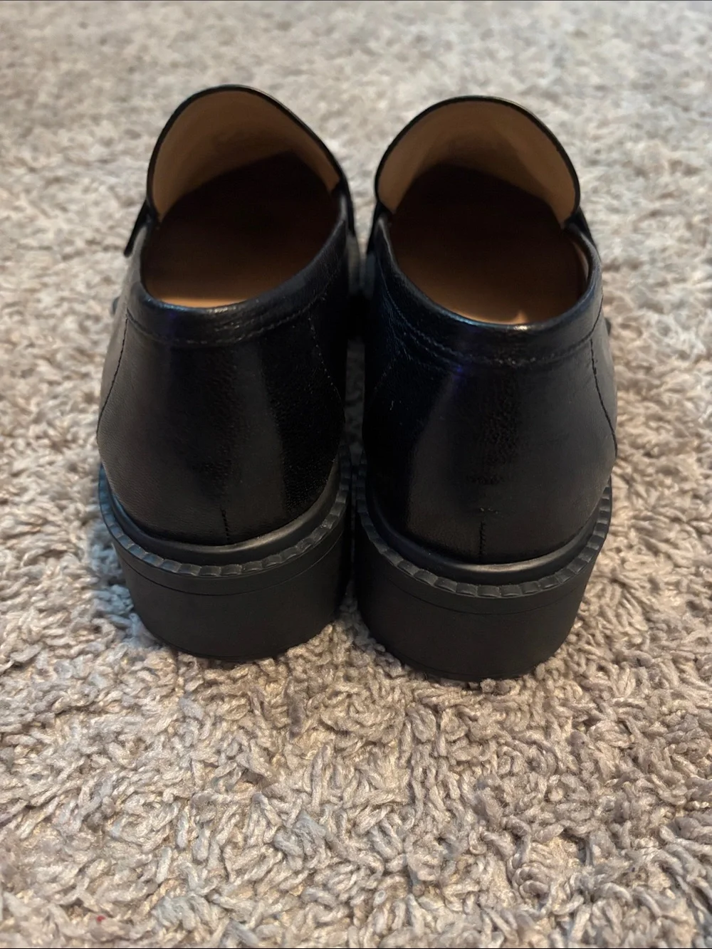Coach Black Leah Lugsole Loafers